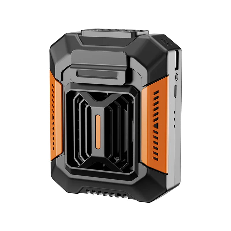 Waist Fan 4000mAh Portable Clip Outdoor Mini Hanging Neck USB Air Zpaxo Orange