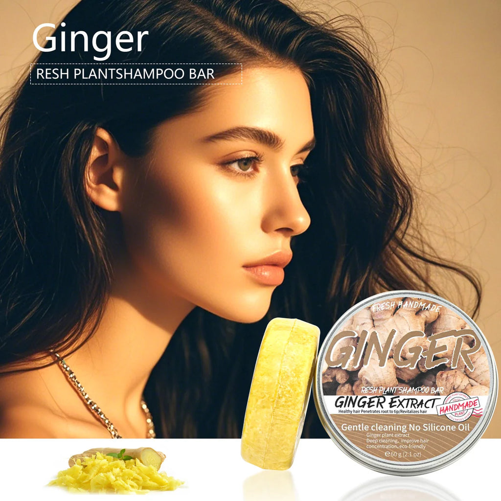 Ginger & Jojoba Solid Shampoo Bar – Oil Control & Hydrating Solid Shampoo Bar Zpaxo Ginger