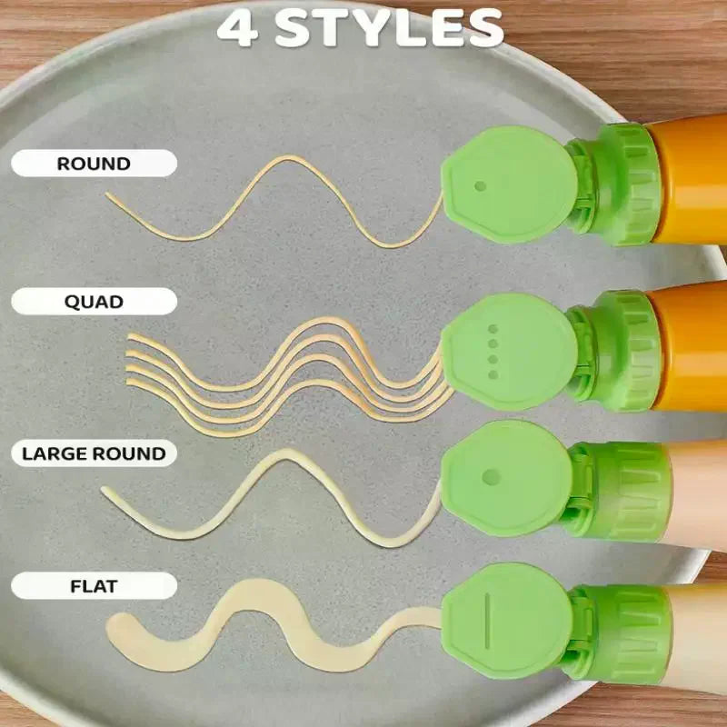 Food Grade PP Salad Dressing Dispenser Sauce Squeeze Bottle Lids Zpaxo