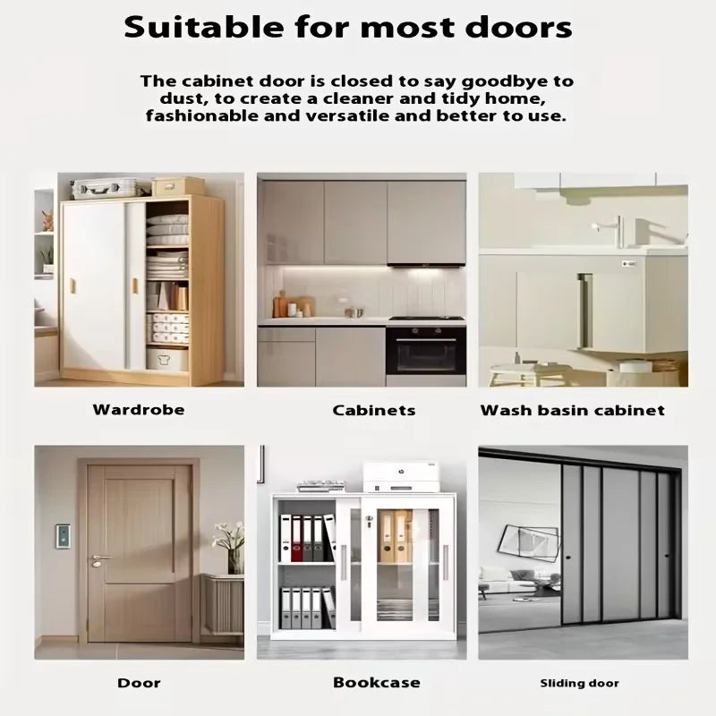 Alloy Magnetic Door Latches Invisible Strong Hold Drill-free