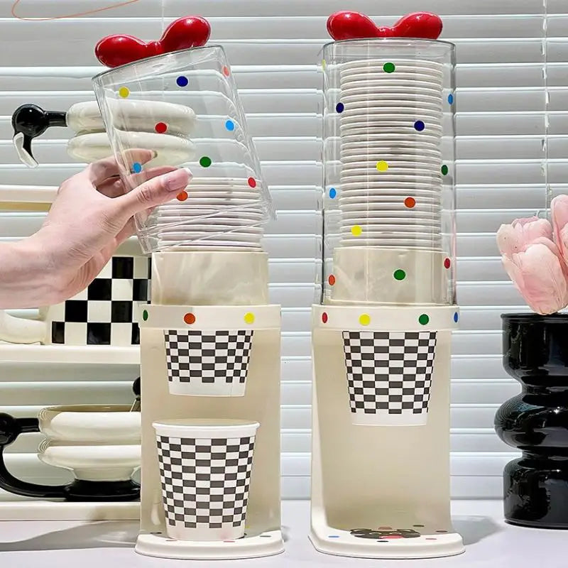 Cute Cup Holder Disposable Punch-free Household Storage Box Dining