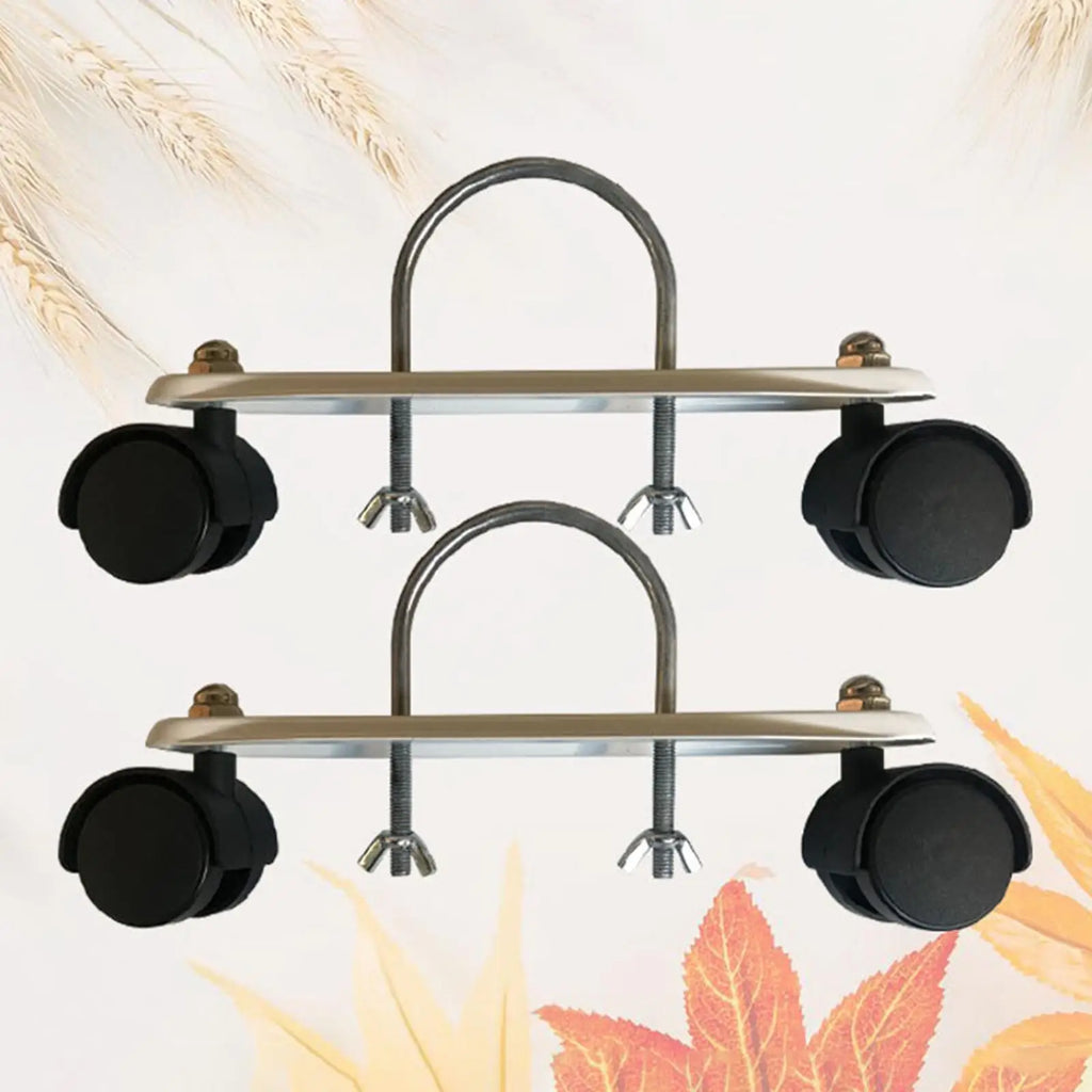 2Pcs Oil Filled Radiator Heater Caster Bracket Spare Parts Simple Installation 8.3inch Long Professional Sturdy Accessory Zpaxo