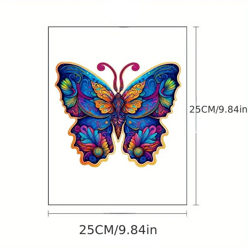 Wooden Jigsaw Puzzles Colorful Butterfly Beautiful Package Animal