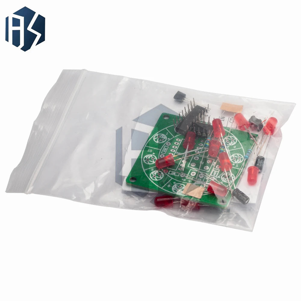 Lucky Rotary Electronic Turntable DIY Kit with CD4017 & NE555 – 3V/5V LED Pulse Generator Module Zpaxo