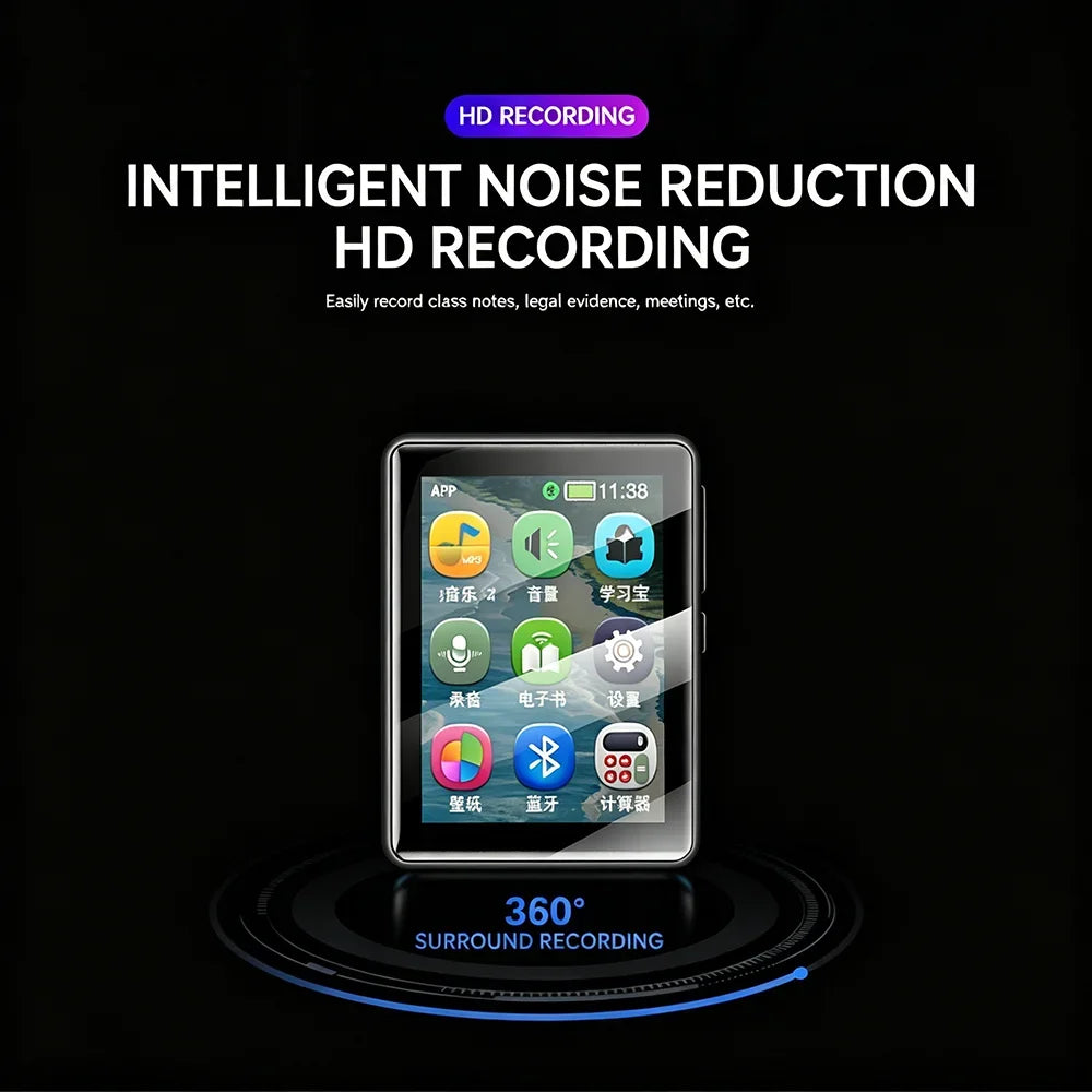 KEBIDUMEI MP3 Player 2 0 Touch Screen Bluetooth Walkman Student Music