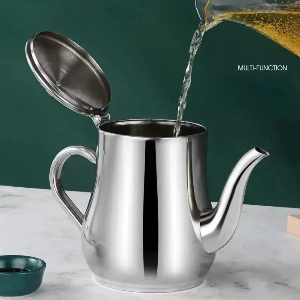 1Pc Household Stainless Steel Oil Pot with Filter Oil Filter Pot Stainless Steel Cooking Oil Storage Pot Kitchen Gadget Zpaxo