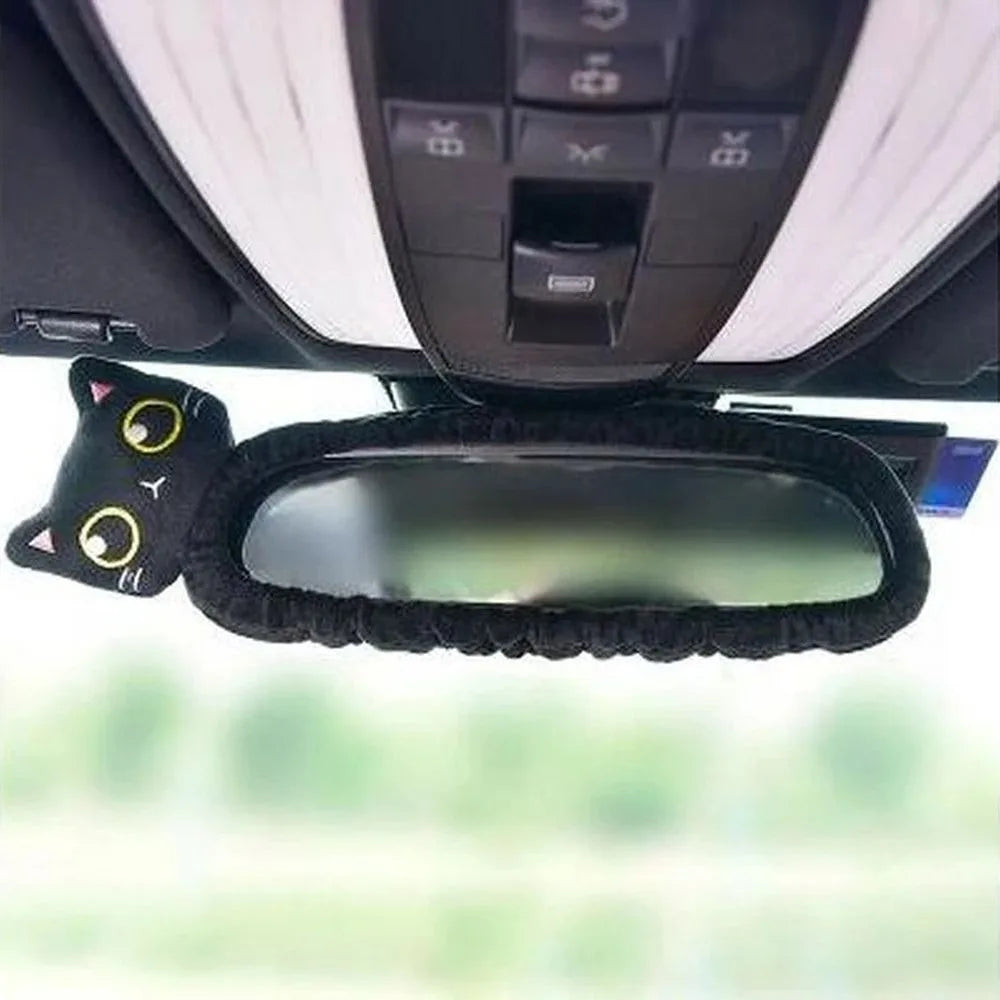 Seat Support Cartoon Cushion Rearview Mirror Cover Car Headrest Zpaxo rearview cover