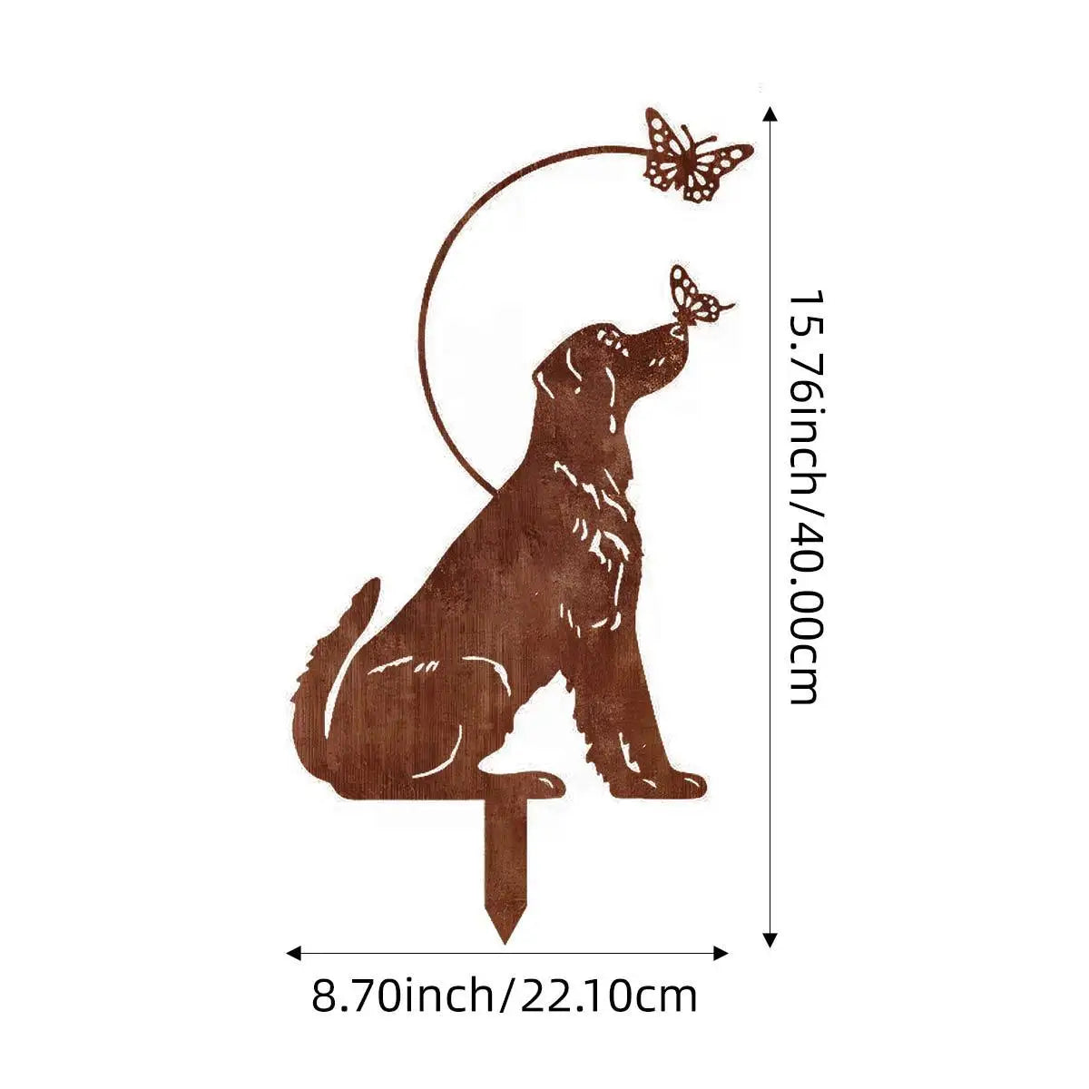 Creative Tree Insert Rusty Squirrel Silhouette Metal Decoration