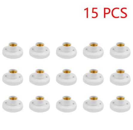 220V E27 Screw Cap Socket Ceiling Light Fixing Base Adapter Bulb Zpaxo 15pcs
