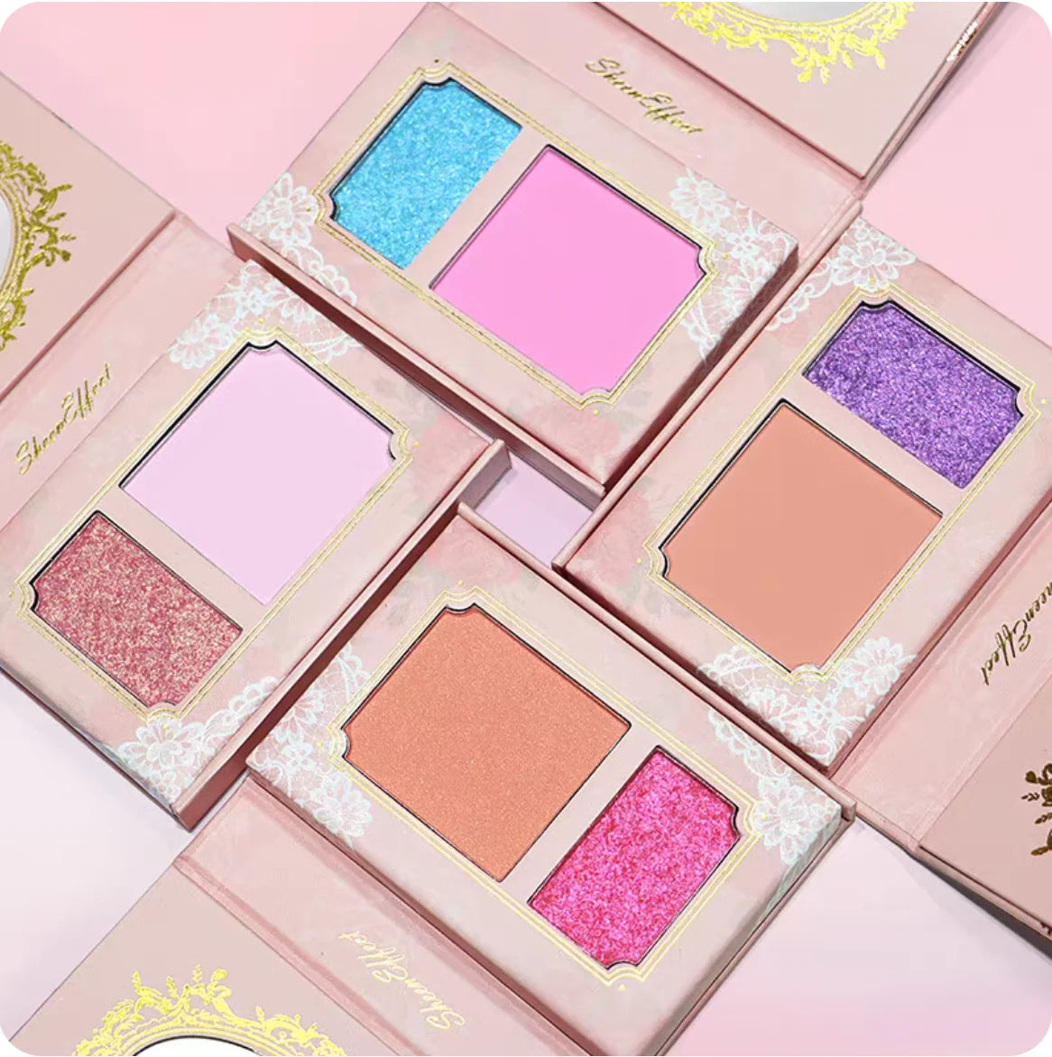 SheenEffect chameleon pigment Highlighter Blush Palette Super Ultra Shiny Original Cheek Makeup Cosmetics Zpaxo