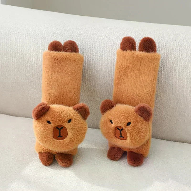 Capybara Plush Car Headrest Pillow & Tissue Box Holder