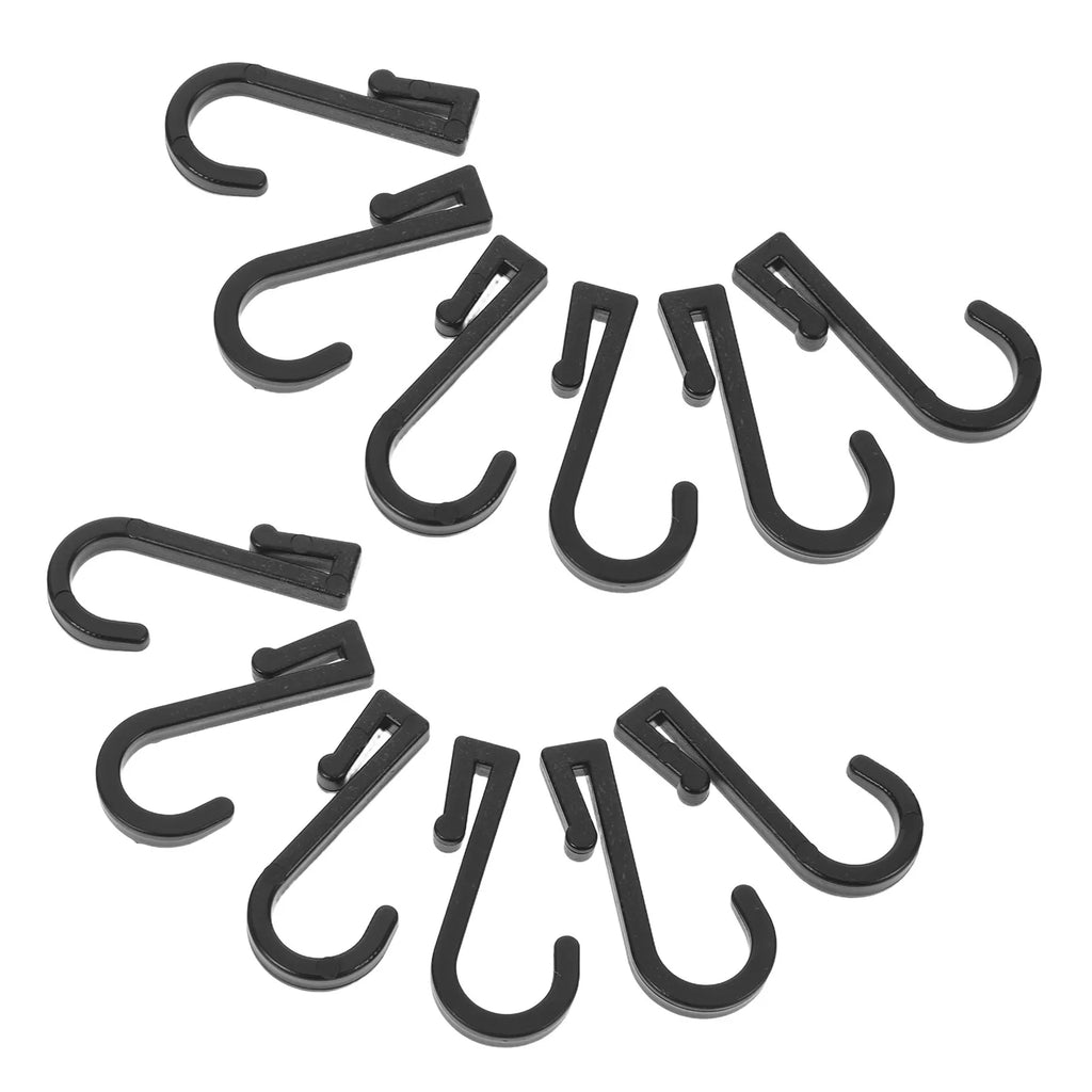 Solid Plastic S Hooks Space Saving Flush Mount Strong Load Bearing