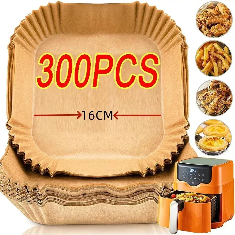 Disposable Air Fryer Paper Non-Stick Kitchen Baking Airfryer Mat Oilproof Micro-wave Barbecue Pad Baking Paper Liner Accessories Zpaxo
