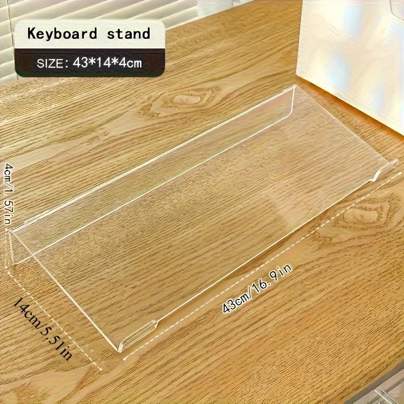 Acrylic Keyboard Stand Compact Desk Riser Mini Durable Plastic