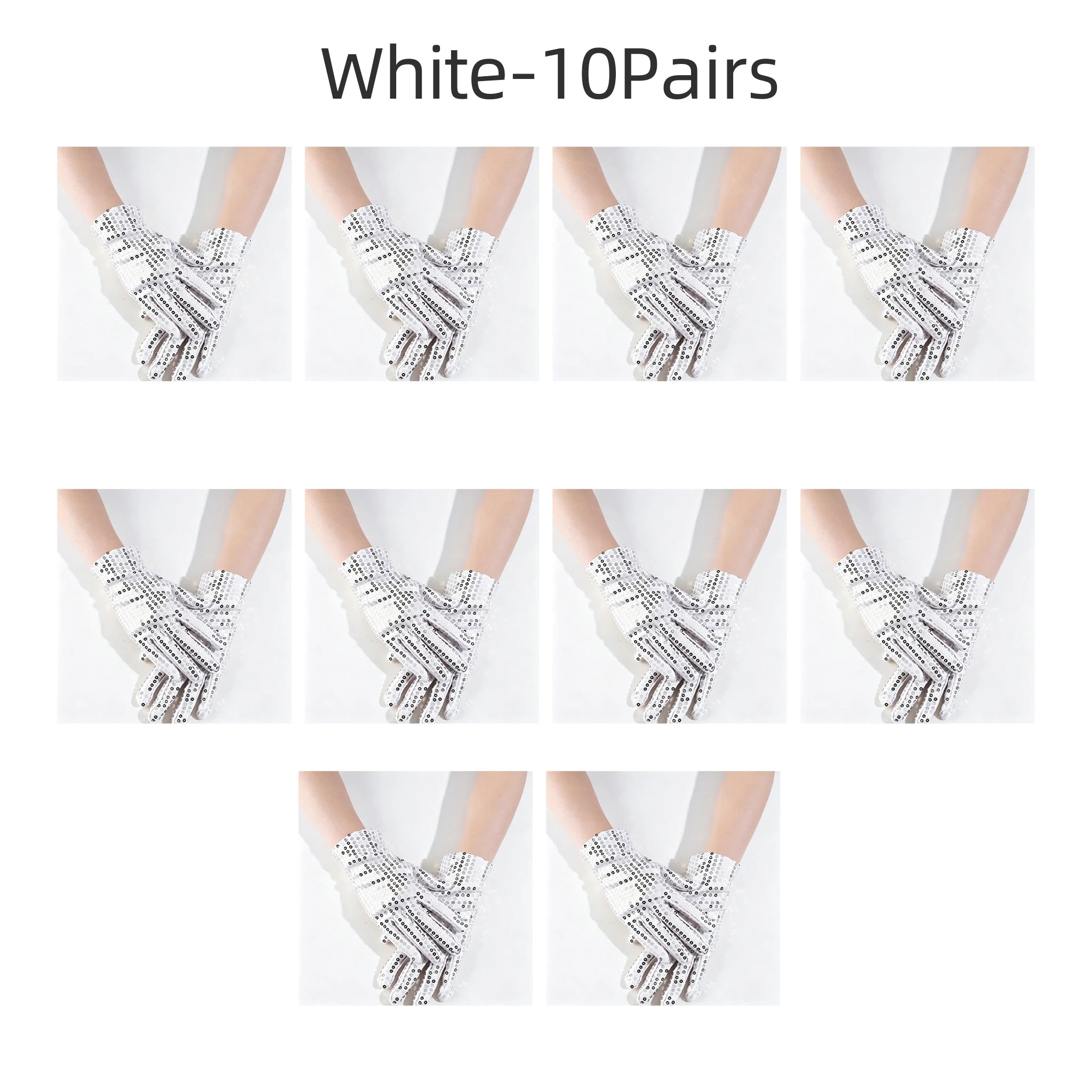 Sequin Shiny Mesh Gloves Sparkly Costume Accessories Stage