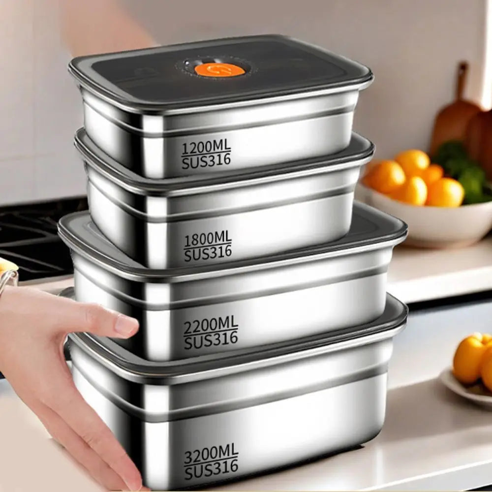 316 Stainless Steel Leak-Proof Bento Lunch Box | 500ml–3000ml Bento Lunch Box Zpaxo