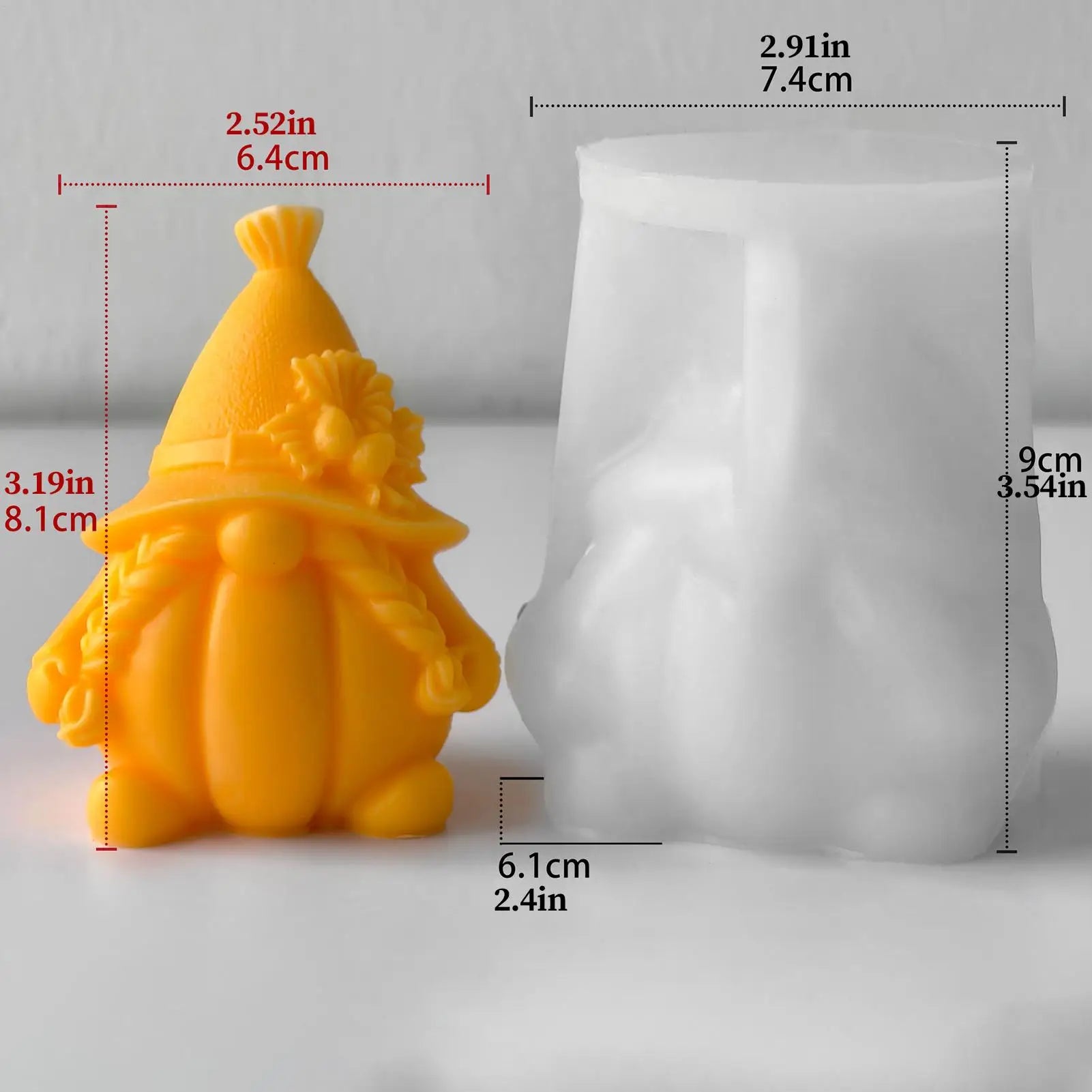 Halloween Molds 3D Pumpkin Mold Autumn Reusable Gnome Crafts