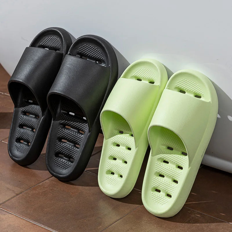 Summer Non Slip Shower Slippers Women Men Indoor Soft EVA Quick