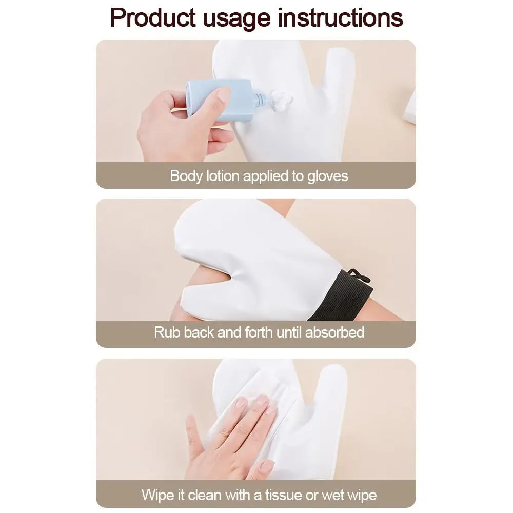 Leather Self-tanning Mitt Washable Quick Dry Tanning Glove Reusable Zpaxo