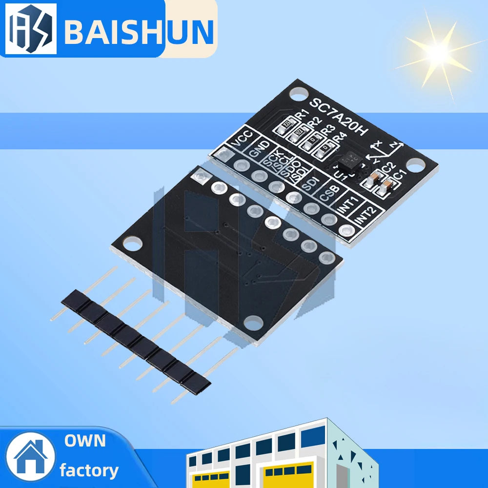 High-precision SC7A20H 3-Axis Accelerometer Tilt Angle Sensing Module Zpaxo Default Title