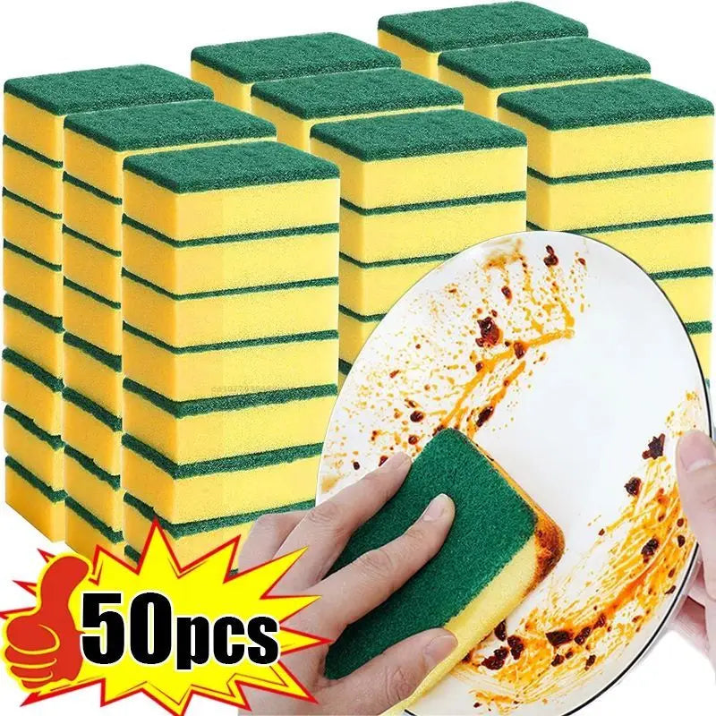 Dish Washing Sponge Dust Cleaning Sponge Scrubber for Kitchen Magic Cleaning Majoc Eraser Sponge Kitchen Scourer Supplies Zpaxo