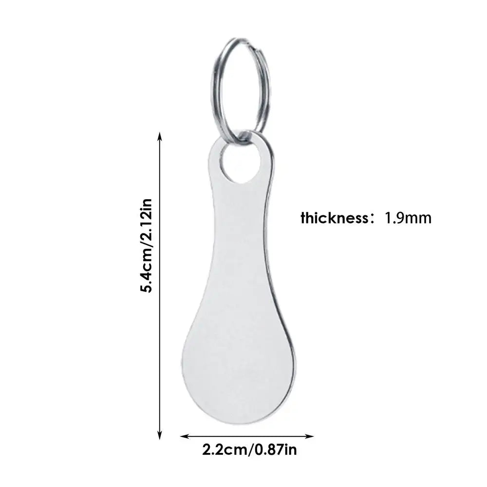 Shopping Trolley Keychain Cart Unlock Tools Quarter Stainless Steel