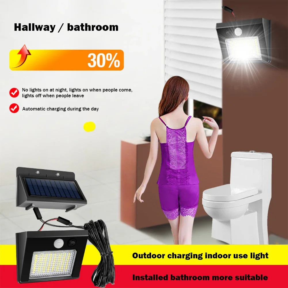 20 30 48 LED Split Integrated Solar Light PIR Motion Sensor Wall Lamp Zpaxo