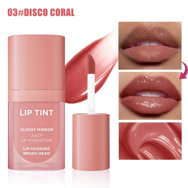 High Pigment Lip Gloss – Hydrating Plumping Glaze Lipstick Lip Gloss Zpaxo 03 DISCO CORAL