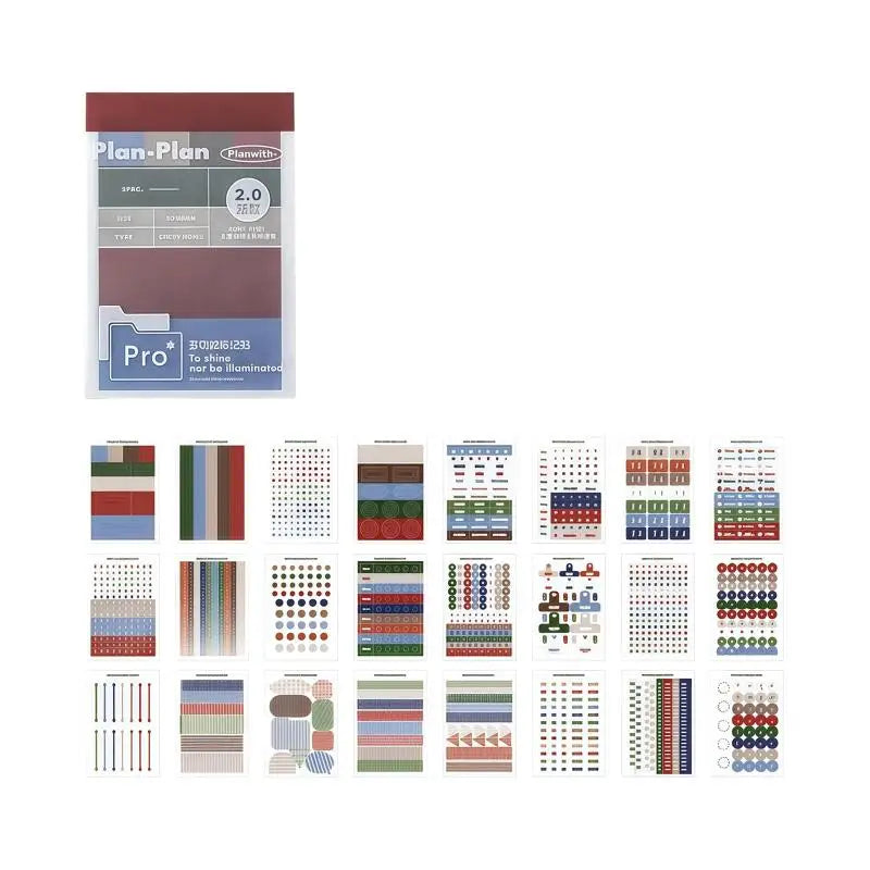 Y1UB Multicolored Adhesive Note Sticker Assorted Index Tabs Daily Zpaxo Red CN