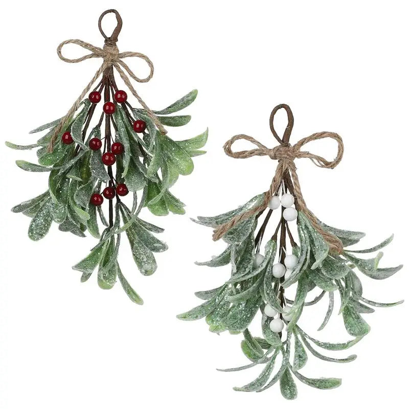 Simulated Mistletoe Branch Christmas Greenery Floral Stems Branches