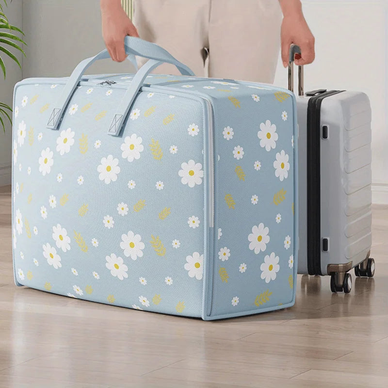 Large Quilt Storage Bag – Folding Moving Bag with Handles Quilt Storage Bag Zpaxo