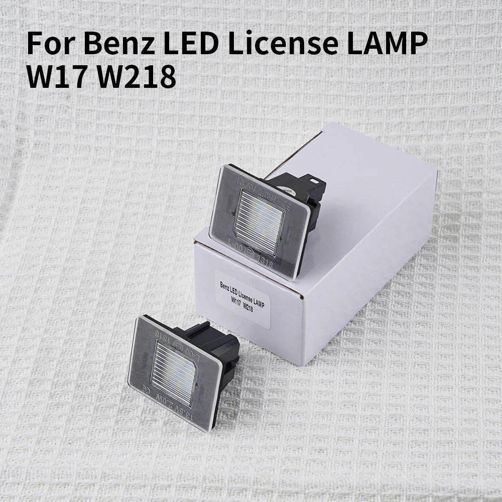 2Pieces For Mercedes Benz A-Class W218 W117 W176 W156 W166 R172 X166 GL CLA LED License Plate Light Number Plate Lamp No Error Zpaxo