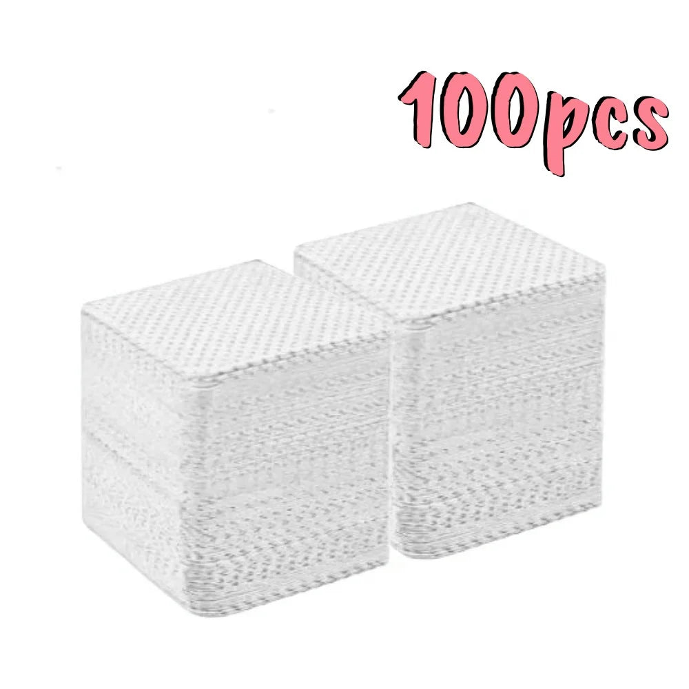 20- Lint-free Nail Wipes Gel Cleansing Tissues Aluminum-free Polish Zpaxo 100pcs White Wipes