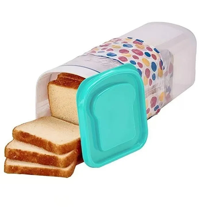 Airtight Clear Bread Box with Lid – Loaf & Sandwich Keeper Bread Storage Box Zpaxo green S