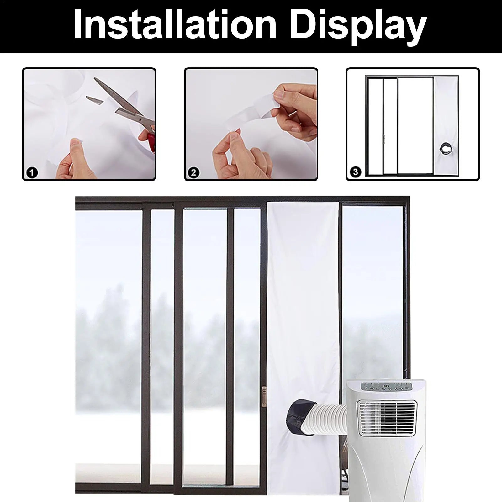 Air Conditioner Sealing Cloth Single Hole Strip Window Soft Baffle