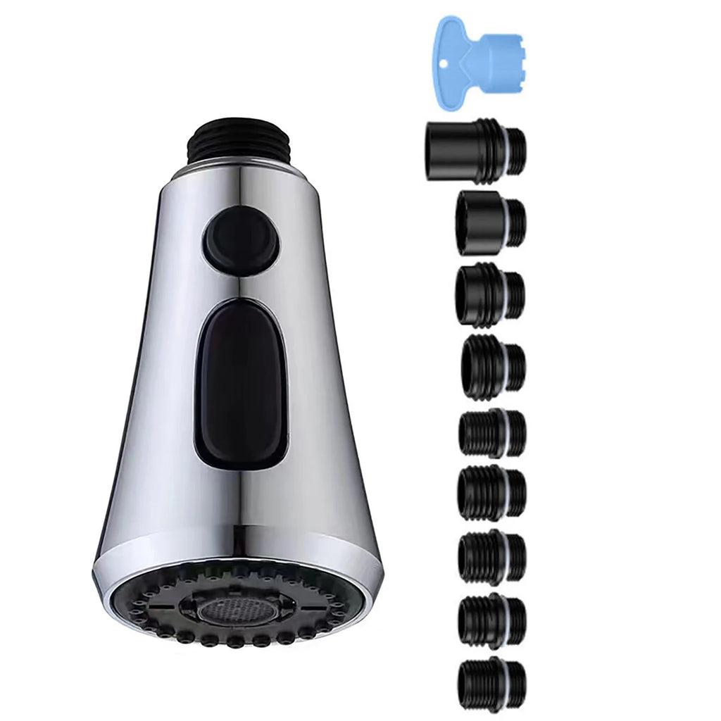 1 2 Connection Kitchen Pull Out Faucet Sprayer Nozzle 3 Modes ABS