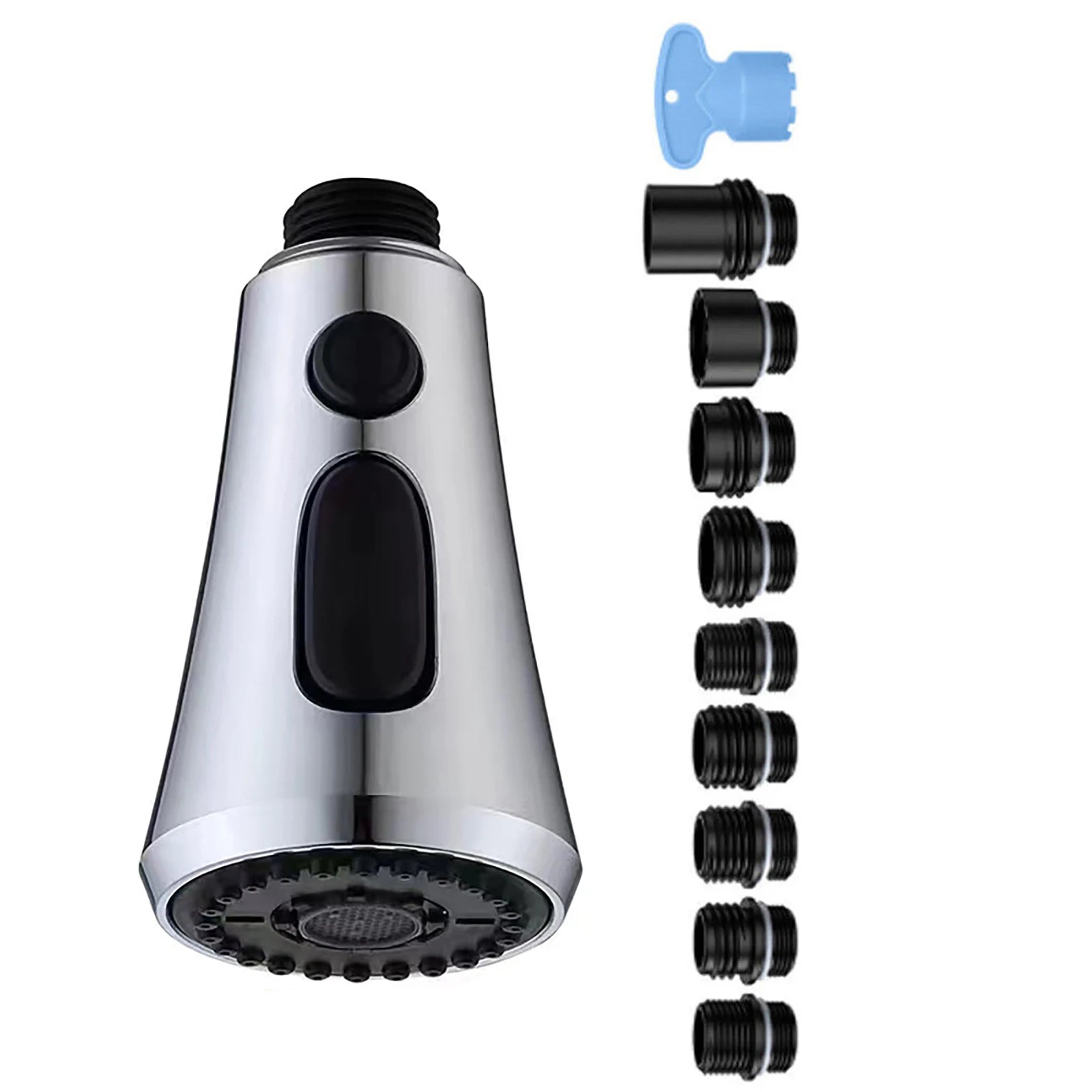 1 2 Connection Kitchen Pull Out Faucet Sprayer Nozzle 3 Modes ABS