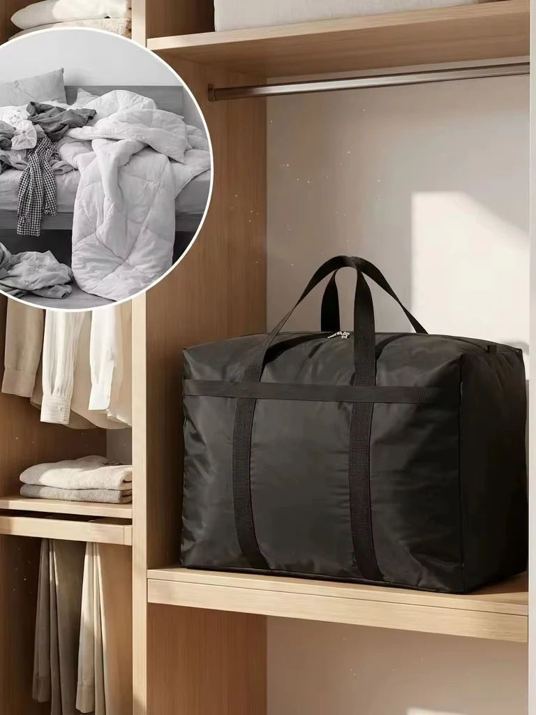 Large Capacity Oxford Storage Bag Reinforced Handle Waterproof Foldable Moving Duffle Tote Bag For Clothes Quilt Travel Organiz Zpaxo