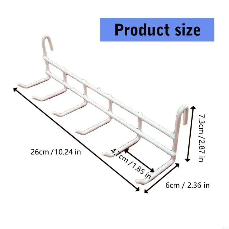 Sturdy Iron Mesh Basket Hook with Flexible Hook Spacing Pack of 4 for Custom Storage Solution Home Space Zpaxo