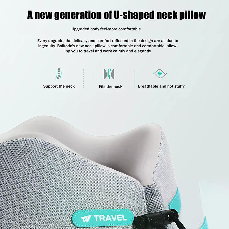 Travel Neck Pillow Portable Soft Support Pillow for Airplane Car Train Travel Rest Zpaxo