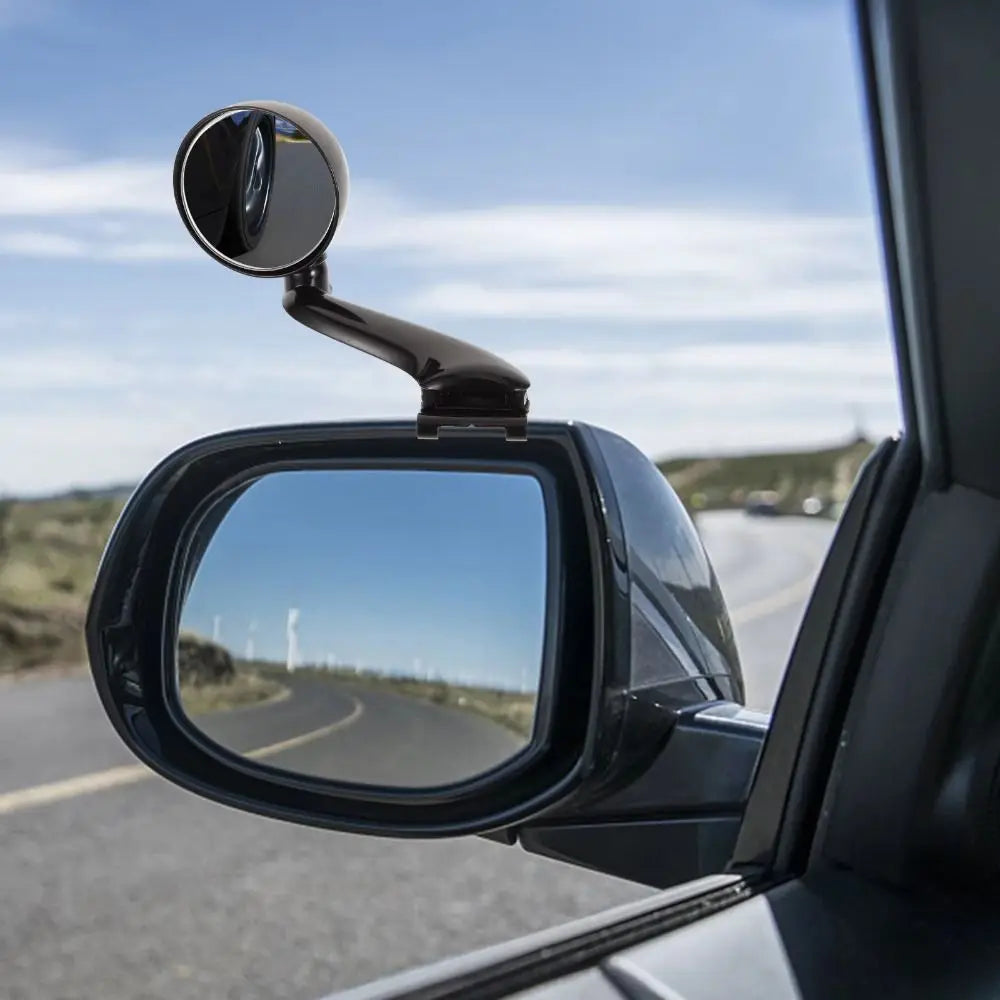 Round Convex Blind Spot Car Mirror 360 Degree Adjustable Universal Zpaxo