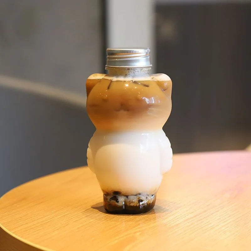 Cat Shaped Water Bottle 12/17oz – Cute BPA-Free Portable Cup