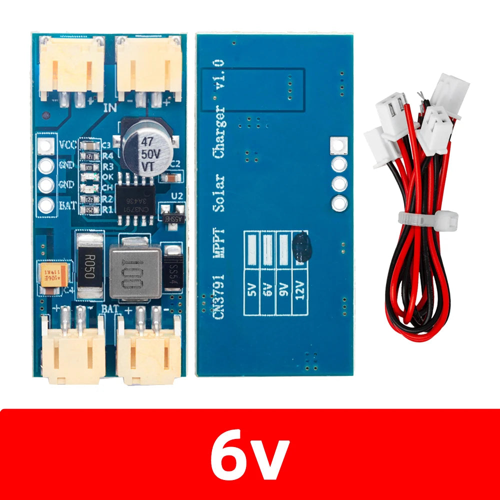1pc/2pcs 1 Cell Lithium Battery Charging 3.7V 4.2V CN3791 MPPT Solar Panel Regulator Controller Module 5V 6V 9V 12V Zpaxo 6v 2pcs
