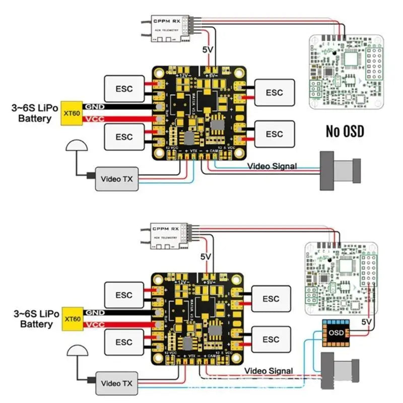 Matek Mini Power Hub PDB Power Distribution Board PDB with BEC 5V/12V for FPV Quadcopter QAV250 ZMR250 Zpaxo