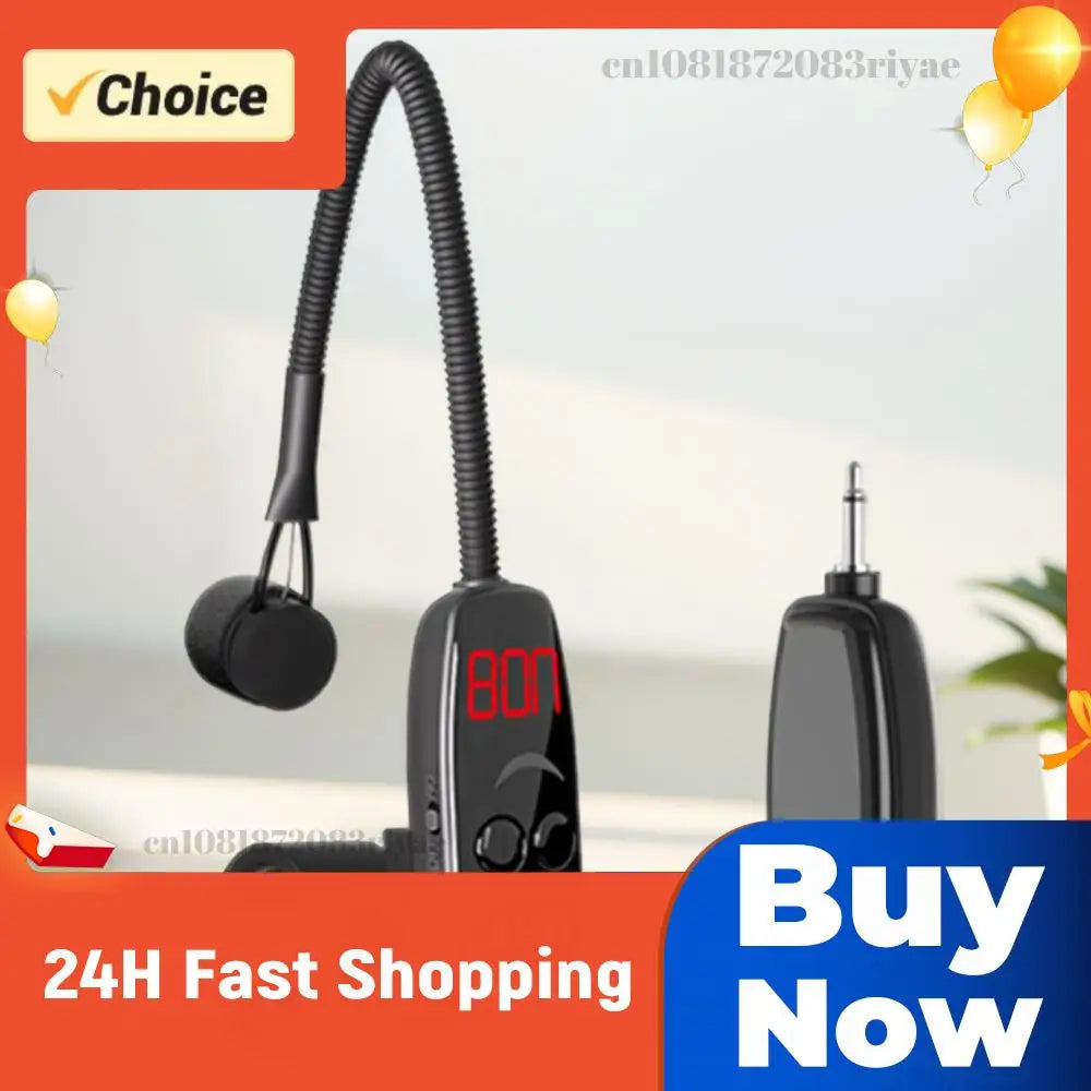 UHF Wireless Instruments Microphone Clip Pickup System Receiver