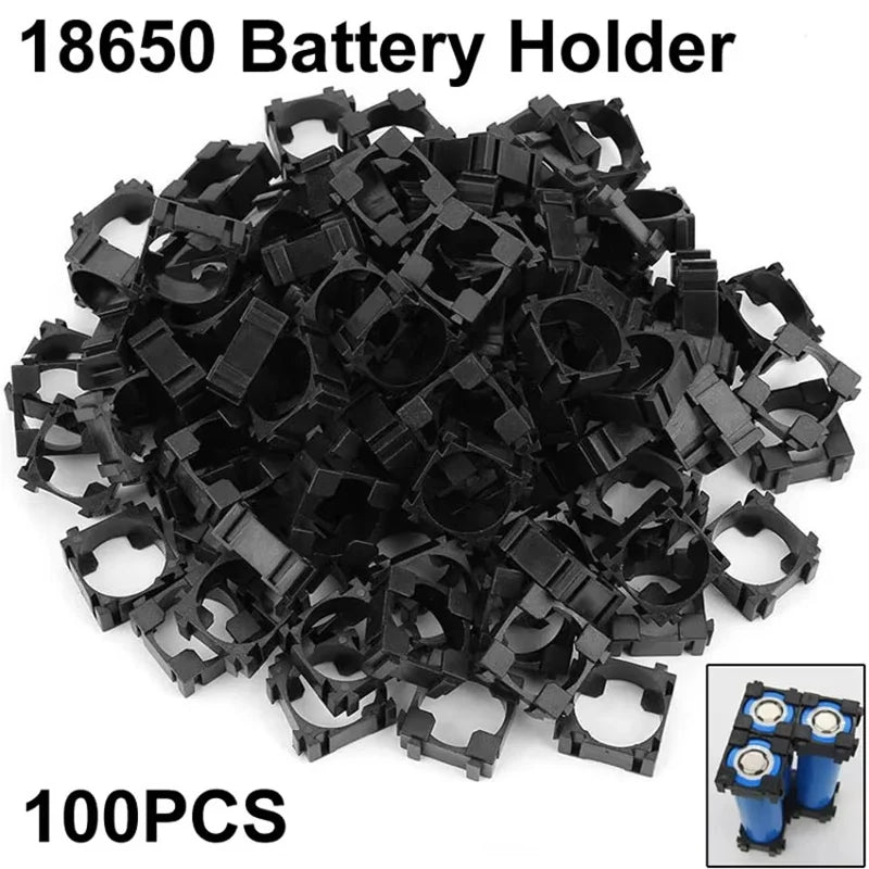 100pcs Battery Holder Safety Anti Vibration Stand Bracket Li-ion Cell Bracket For 18650 Battery Office Bedroom Storage Accessory Zpaxo