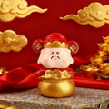 1Pcs Cute New Year's God Of Wealth Decorative Resin Figurines Stress Relief Healing Emotions Small Ornament Ideal Gifts For Home Zpaxo A7