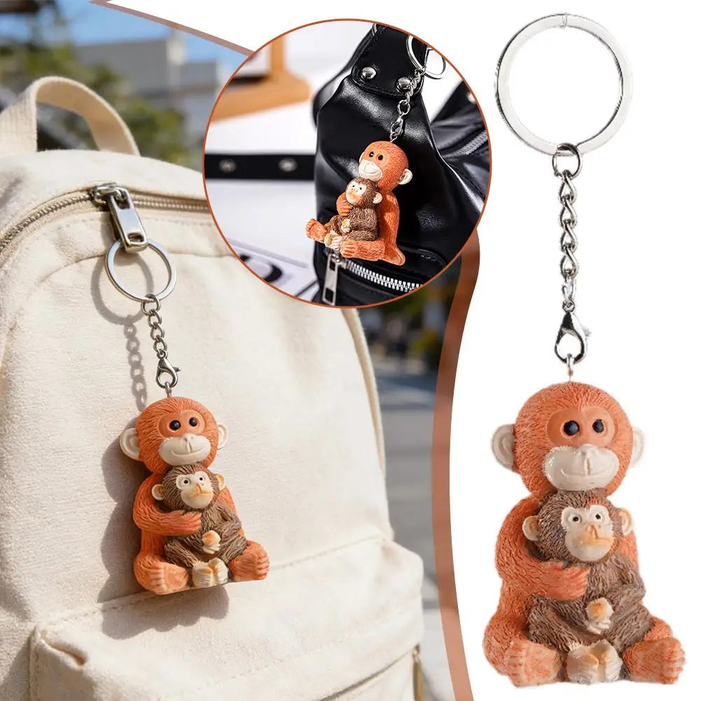Punch The Monkey Keychain – Cute Animal Bag Charm & Key Ring Animal Keychain Charm Zpaxo
