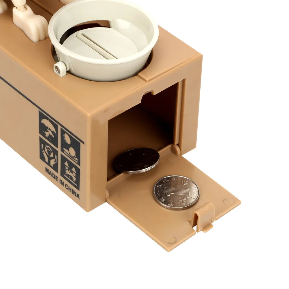 Kids Electronic Piggy Banks Money Saving Box Automated Boxes Cartoon