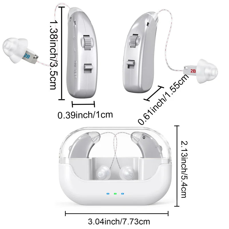Hearing Aid Elderly Rechargeable Aids Deaf Adjustable Sound Amplifier